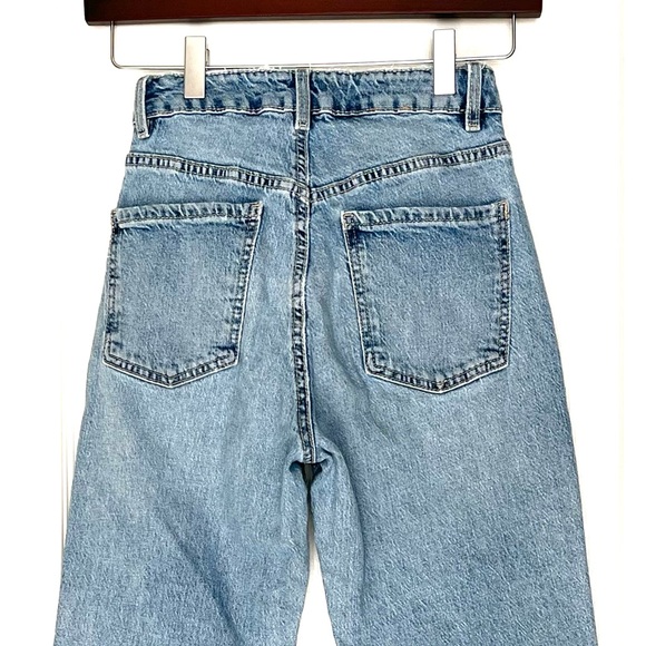 Garage Light Wash Relaxed Straight Leg Jeans Sz 00 Y2K Baggy Mom Jeans 90s Style - Picture 5 of 13